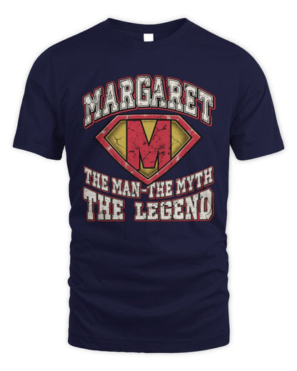 The Man The Myth The Legend Superman Graphic T-Shirt MARGARET M1-74 / Unisex Standard T-Shirt / navy