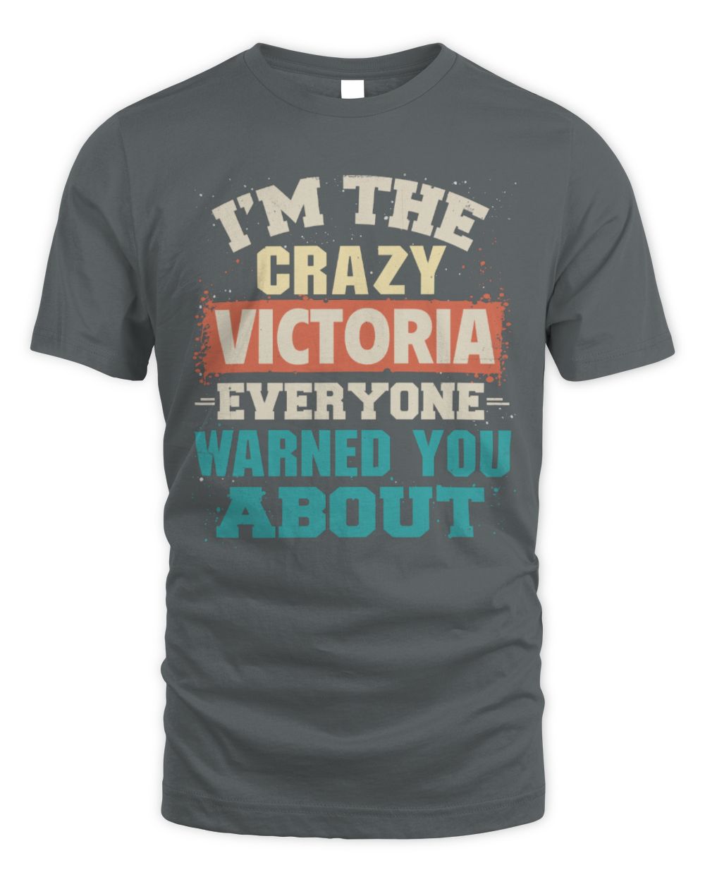 I'm the Crazy One Everyone Warned You About Retro Graphic T-Shirt VICTORIA M1-70 / Unisex Standard T-Shirt / charcoal