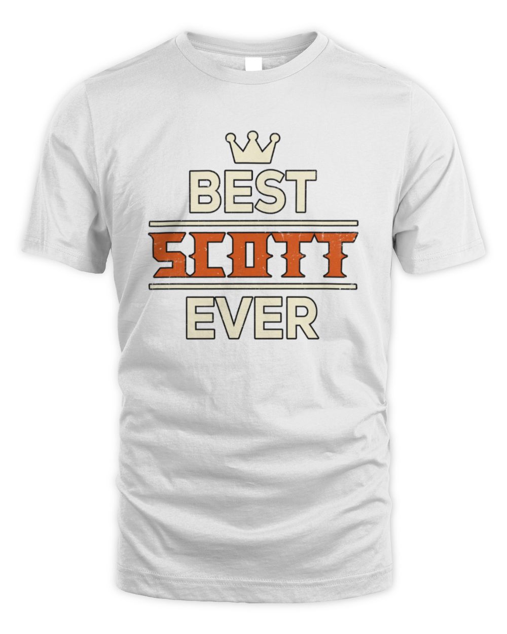 Best Your Name With Crown Shirt SCOTT M1-59 / Unisex Standard T-Shirt / white