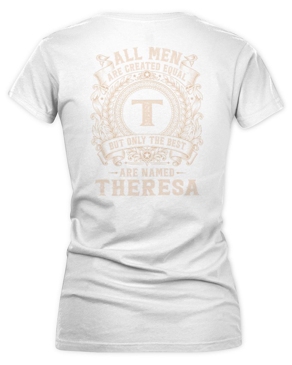 All Men Are Created Equal Cool Logo Shirt THERESA M1-60 / Women's V-Neck T-Shirt / white