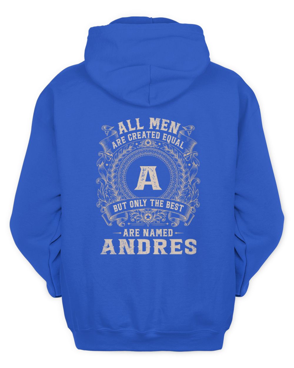 All Men Are Created Equal Cool Logo Shirt ANDRES M1-60 / Unisex Hoodie / royal