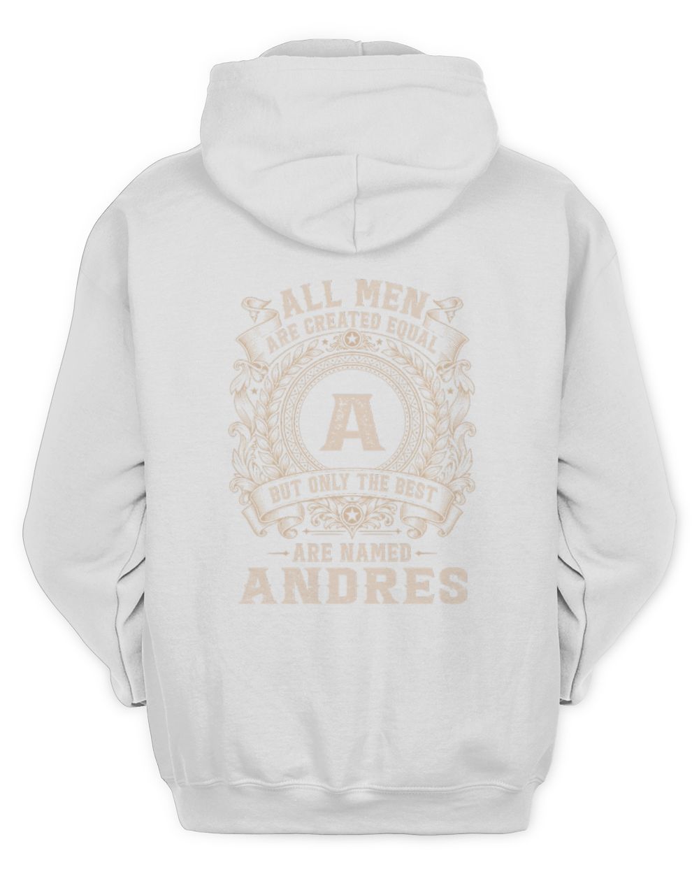 All Men Are Created Equal Cool Logo Shirt ANDRES M1-60 / Unisex Hoodie / white