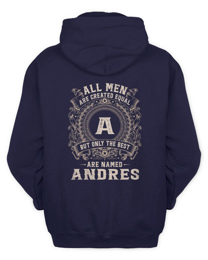 All Men Are Created Equal Cool Logo Shirt ANDRES M1-60 / Unisex Hoodie / navy