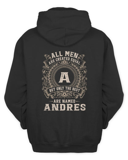 All Men Are Created Equal Cool Logo Shirt ANDRES M1-60 / Unisex Hoodie / black