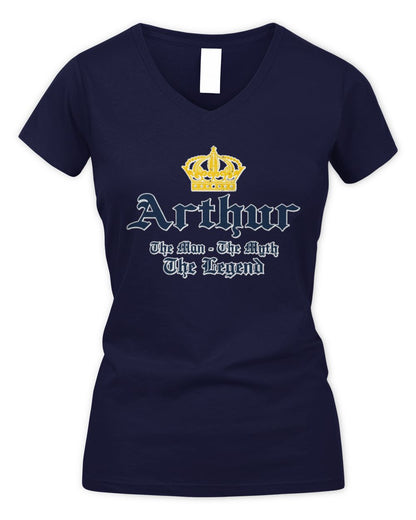 The Man The Myth The Legend Corona Beer T-Shirt ARTHUR M1-S83 / Women's V-Neck T-Shirt / navy