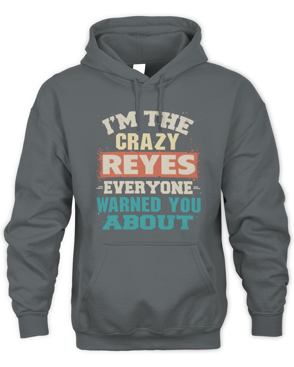 I'm the Crazy One Everyone Warned You About Retro Graphic T-Shirt REYES M1-70 / Unisex Hoodie / charcoal