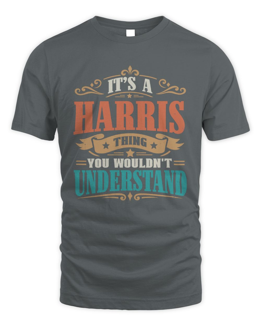 It’s a Name Thing Personalized Retro T-Shirt HARRIS M1-47 / Unisex Standard T-Shirt / charcoal