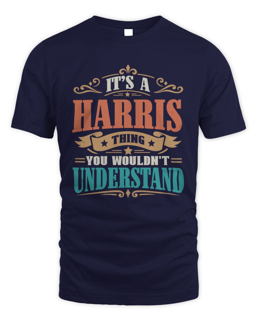 It’s a Name Thing Personalized Retro T-Shirt HARRIS M1-47 / Unisex Standard T-Shirt / navy
