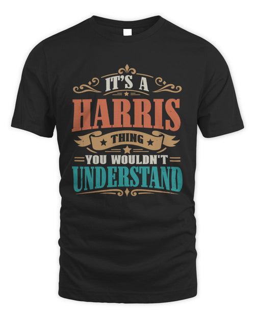It’s a Name Thing Personalized Retro T-Shirt HARRIS M1-47 / Unisex Standard T-Shirt / black