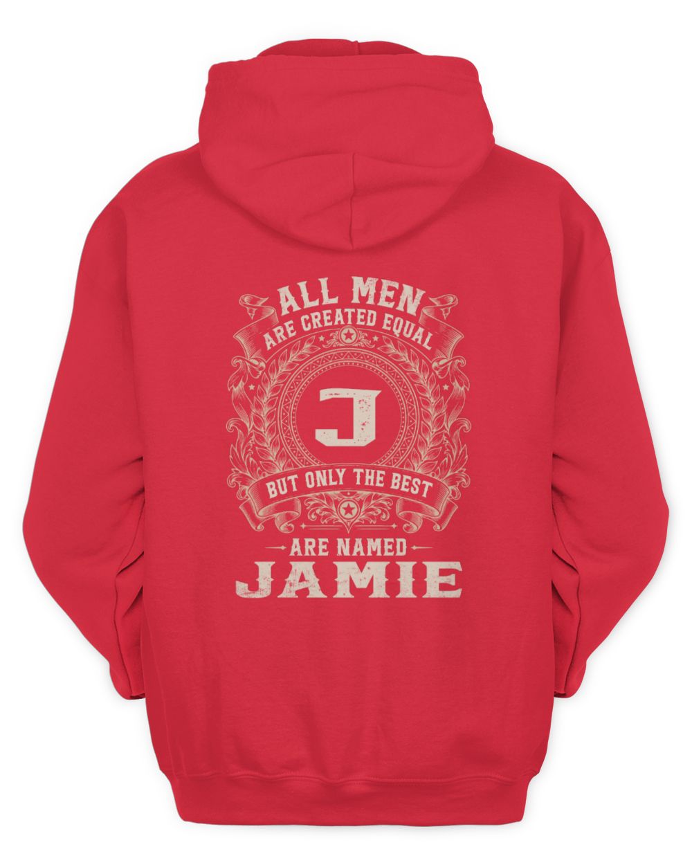 All Men Are Created Equal Cool Logo Shirt JAMIE M1-60 / Unisex Hoodie / red