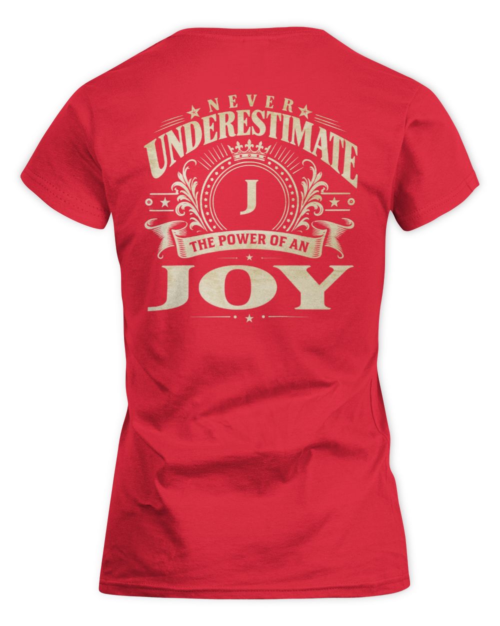 Never Underestimate Your Name Luxury Logo Shirt JOY M1-63 / Women's Standard T-Shirt / red