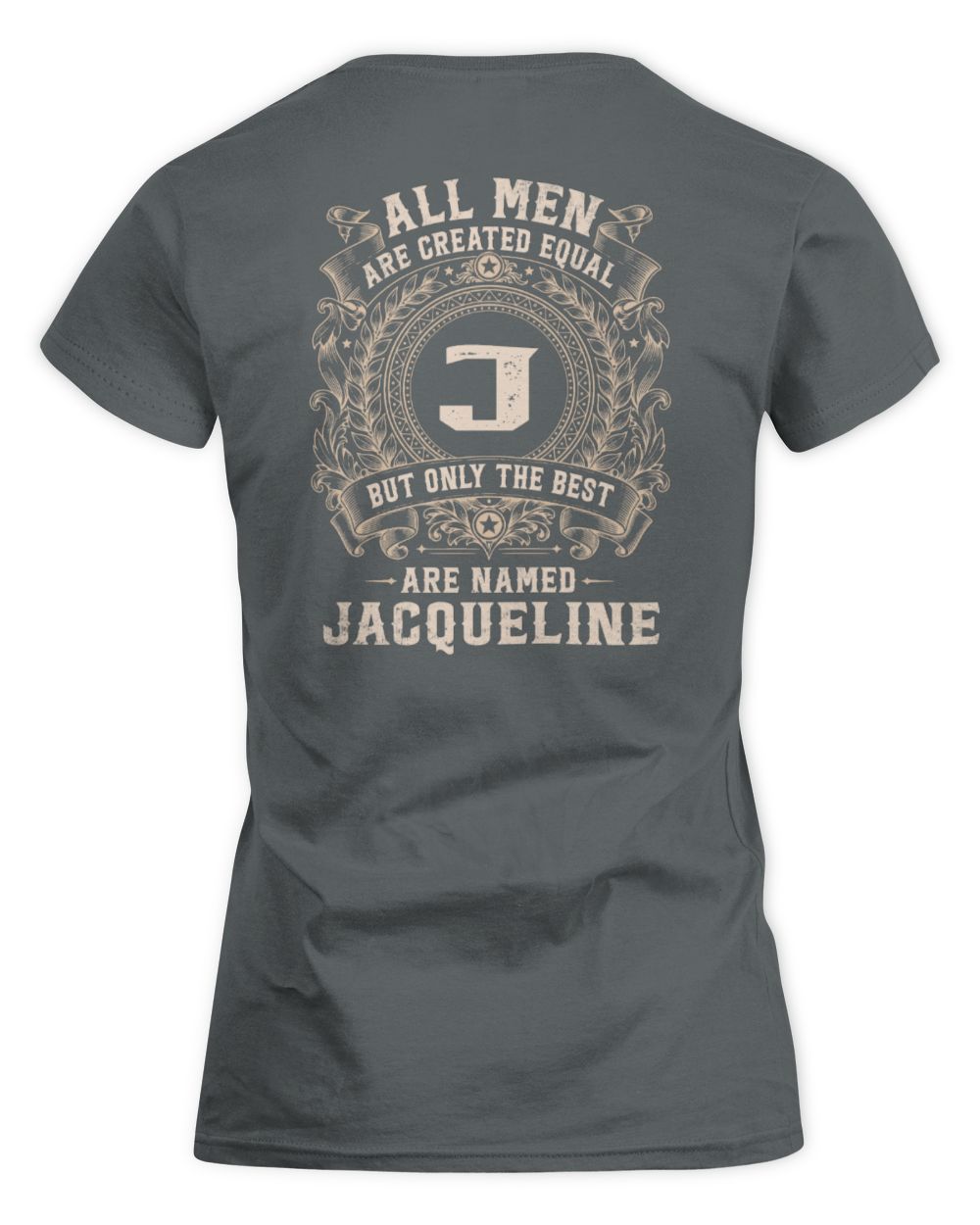 All Men Are Created Equal Cool Logo Shirt JACQUELINE M1-60 / Women's Standard T-Shirt / charcoal