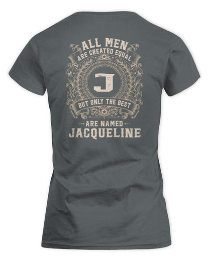 All Men Are Created Equal Cool Logo Shirt JACQUELINE M1-60 / Women's Standard T-Shirt / charcoal