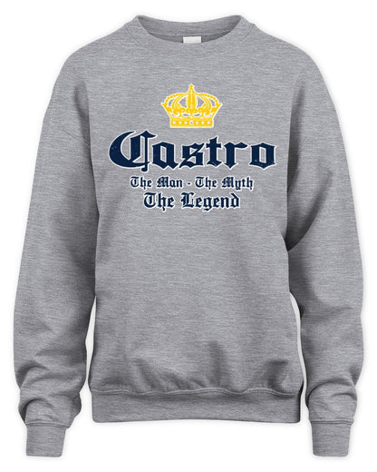 The Man The Myth The Legend Corona Beer T-Shirt CASTRO M1-S83 / Unisex Sweatshirt / sport grey