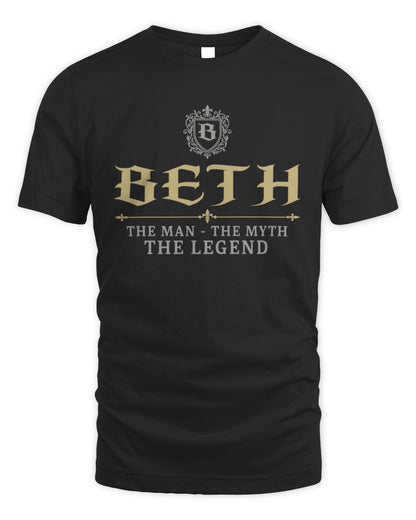 The Man The Myth The Legend Western Shirt BETH M1-78 / Unisex Standard T-Shirt / black