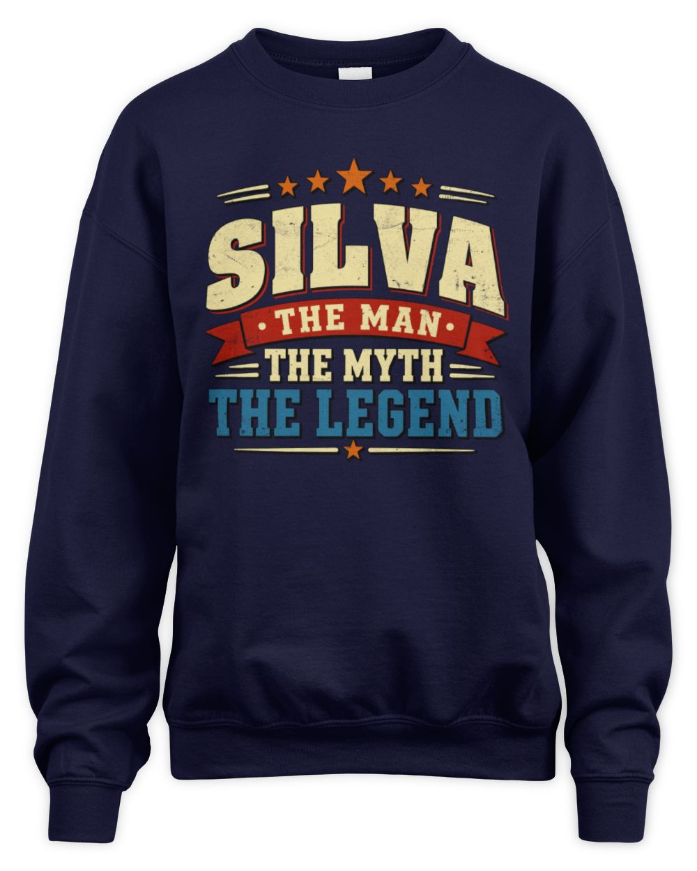 The Man The Myth The Legend Ribbon Vintage T-Shirt SILVA M1-56 / Unisex Sweatshirt / navy