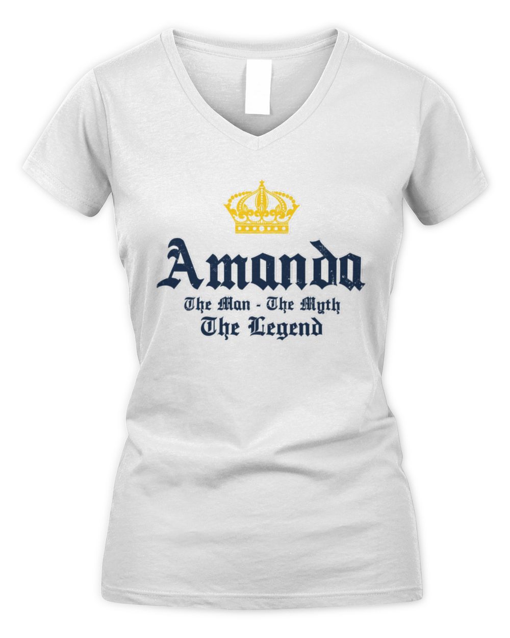 The Man The Myth The Legend Corona Beer T-Shirt AMANDA M1-S83 / Women's V-Neck T-Shirt / white