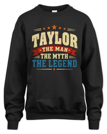 The Man The Myth The Legend Ribbon Vintage T-Shirt TAYLOR M1-56 / Unisex Sweatshirt / black