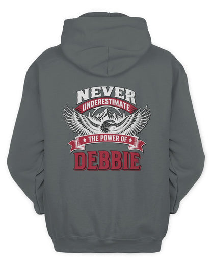 Never Underestimate Your Name Eagle Mountain Shirt DEBBIE M1-61 / Unisex Hoodie / charcoal