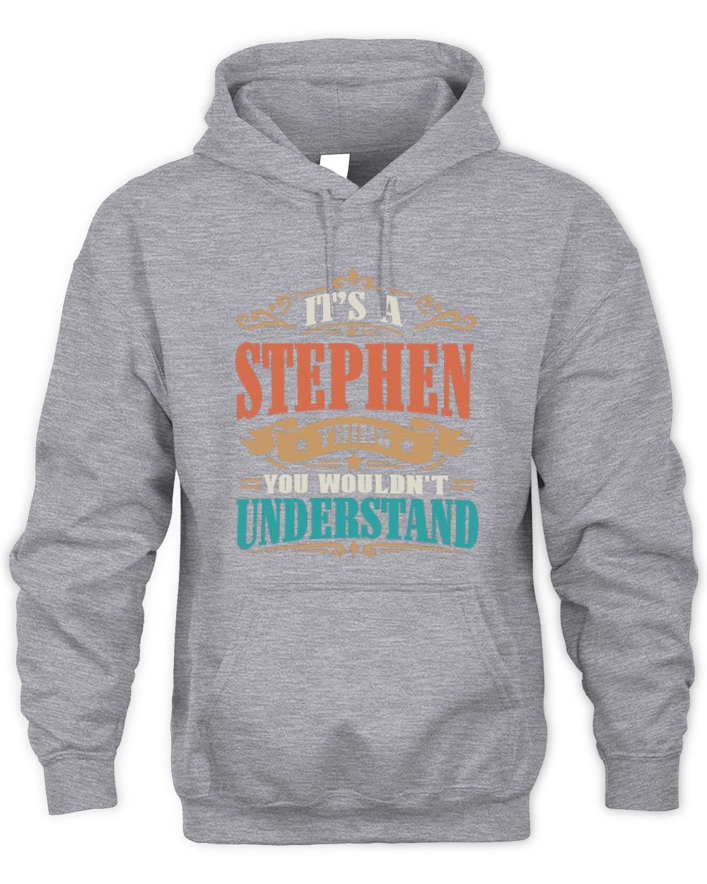 It’s a Name Thing Personalized Retro T-Shirt STEPHEN M1-47 / Unisex Hoodie / sport grey