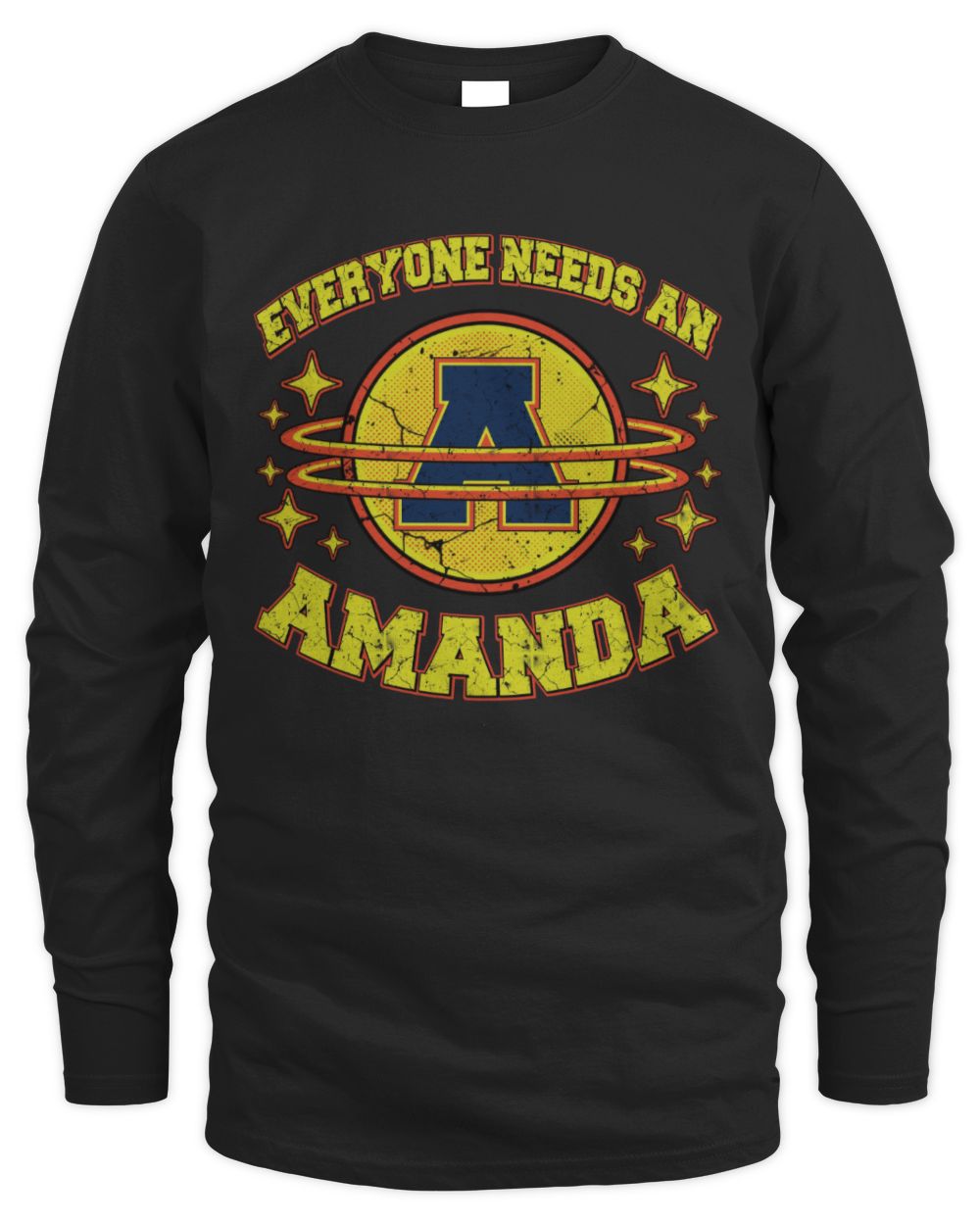 Everyone Needs a Your Name Shirt AMANDA M1-76 / Men's Long Sleeved T-Shirt / black