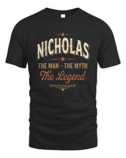 I'm Name I'm Not Rude I Just Have The Balls Funny T-Shirt NICHOLAS M1-77 / Unisex Standard T-Shirt / black