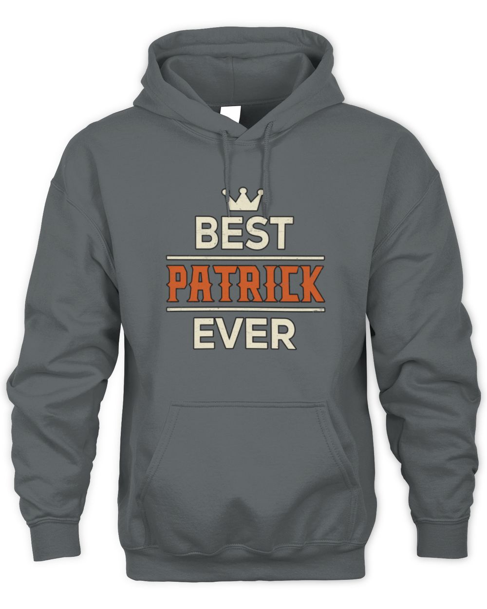 Best Your Name With Crown Shirt PATRICK M1-59 / Unisex Hoodie / charcoal