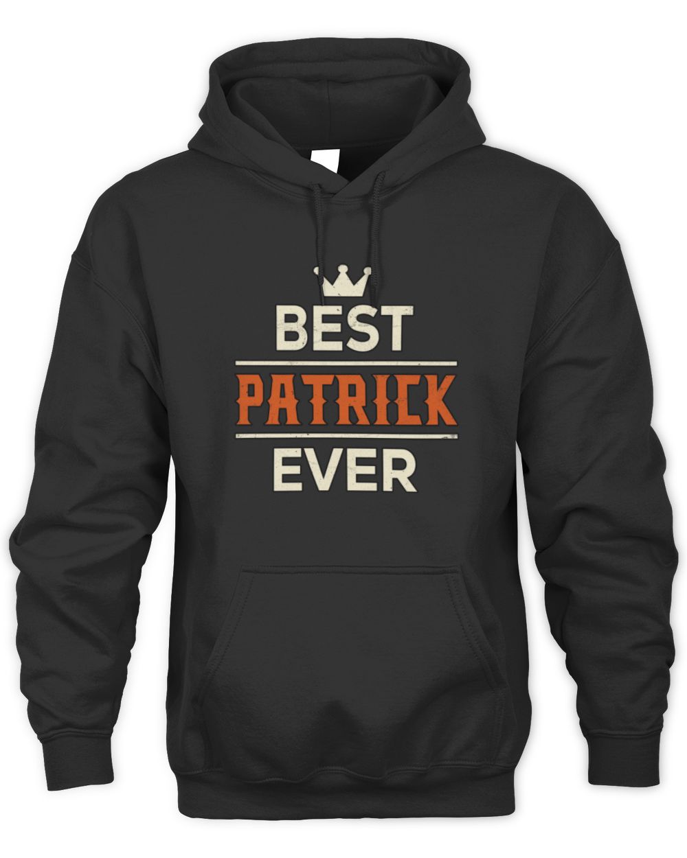 Best Your Name With Crown Shirt PATRICK M1-59 / Unisex Hoodie / black