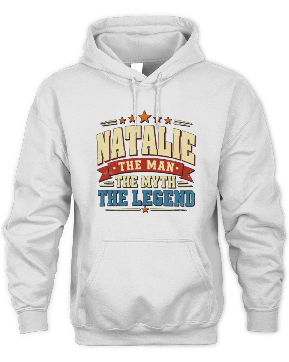 The Man The Myth The Legend Ribbon Vintage T-Shirt NATALIE M1-56 / Unisex Hoodie / white