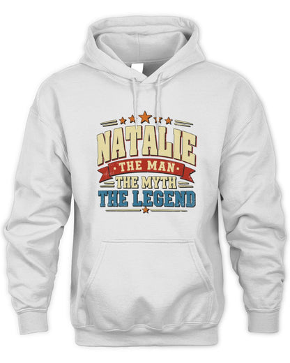 The Man The Myth The Legend Ribbon Vintage T-Shirt NATALIE M1-56 / Unisex Hoodie / white