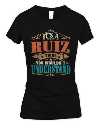 It’s a Name Thing Personalized Retro T-Shirt RUIZ M1-47 / Women's Standard T-Shirt / black