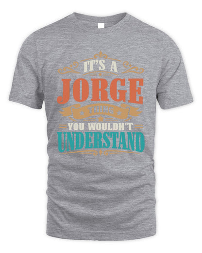 It’s a Name Thing Personalized Retro T-Shirt JORGE M1-47 / Unisex Standard T-Shirt / sport grey