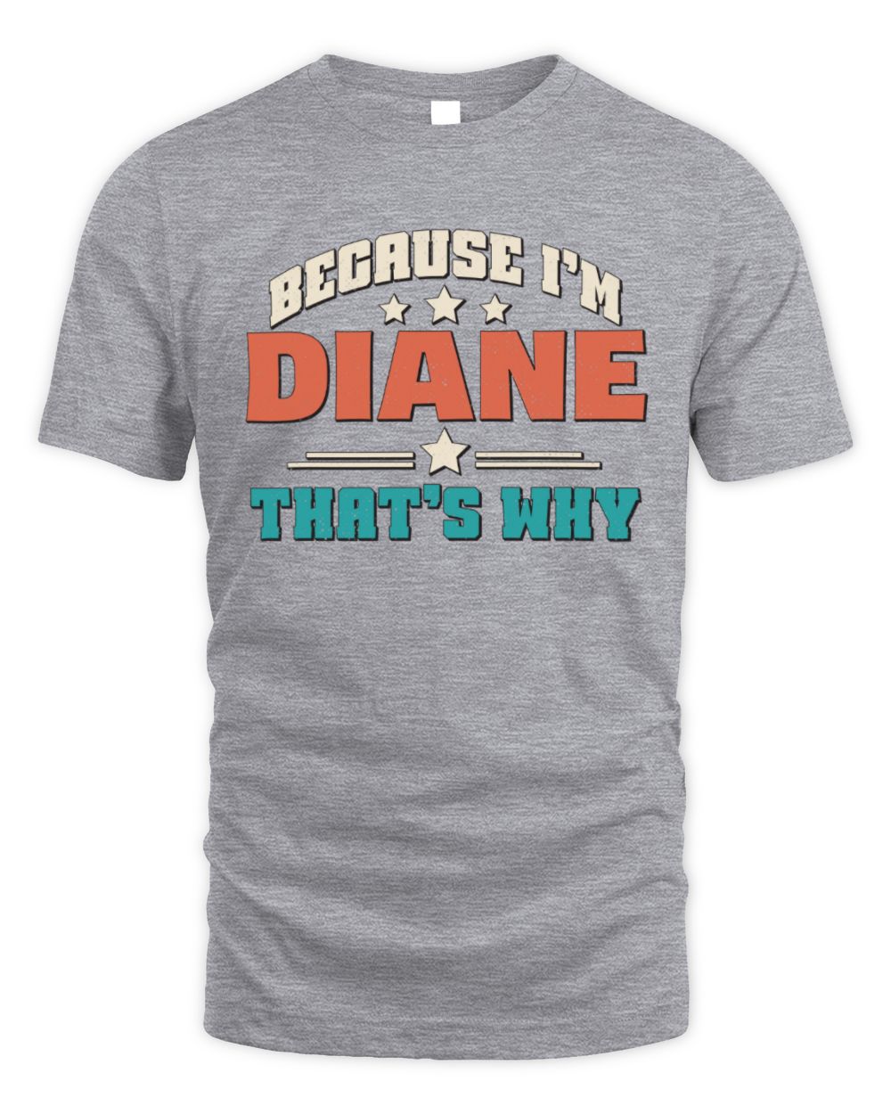 Because I'm Name That's Why Personalized Retro Shirt DIANE-49 / Unisex Standard T-Shirt / sport grey