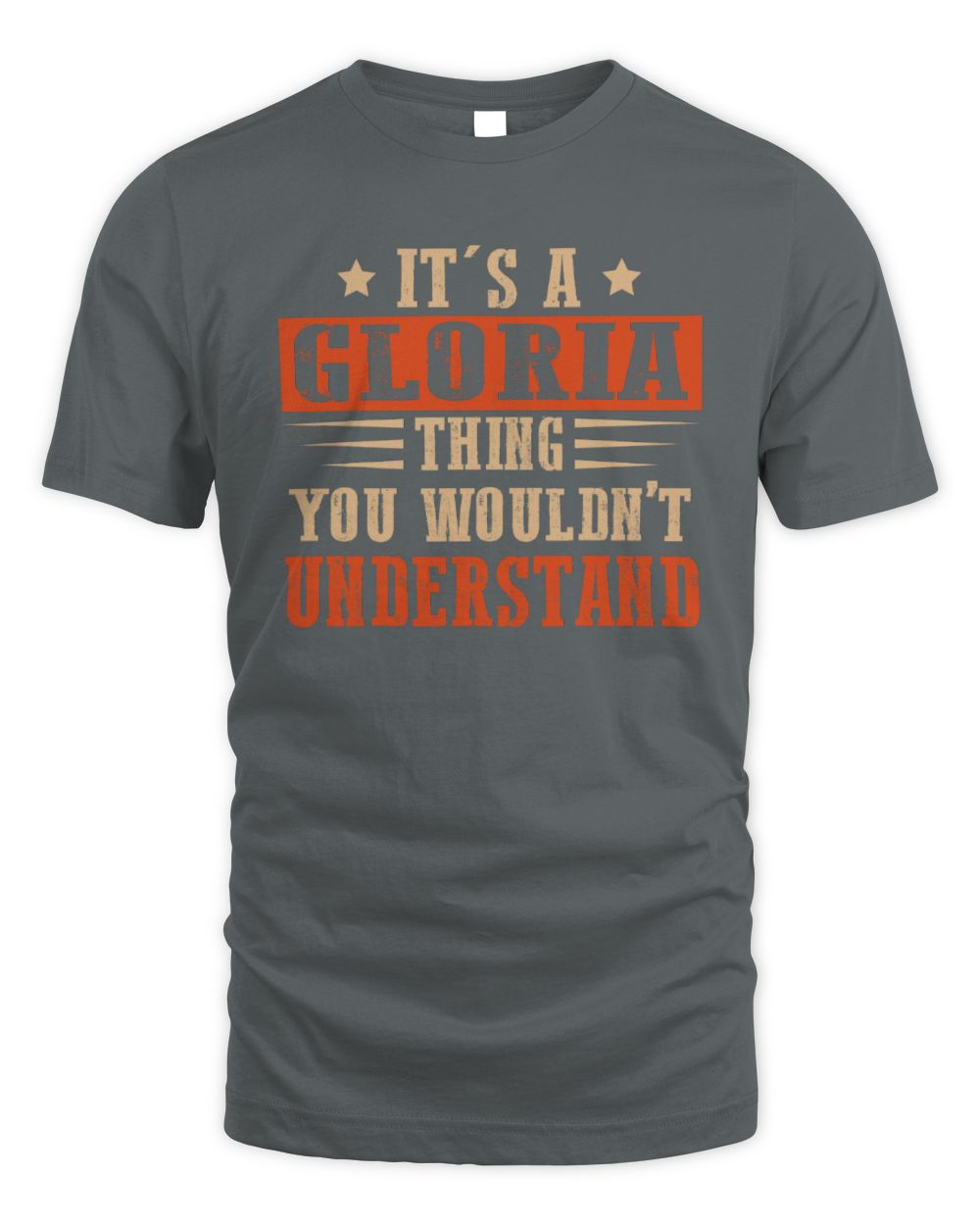 It's a Name Thing Personalized Funny Shirt GLORIA M1-51 / Unisex Standard T-Shirt / charcoal