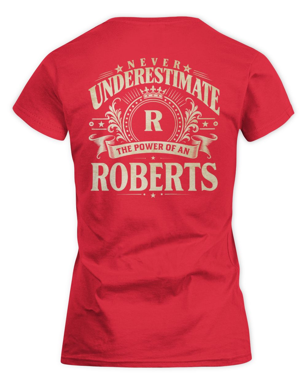 Never Underestimate Your Name Luxury Logo Shirt ROBERTS M1-63 / Women's Standard T-Shirt / red