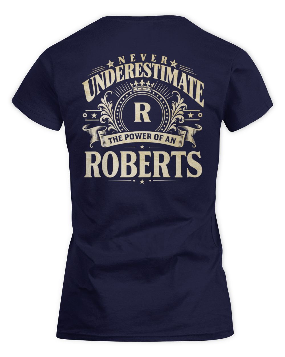 Never Underestimate Your Name Luxury Logo Shirt ROBERTS M1-63 / Women's Standard T-Shirt / navy
