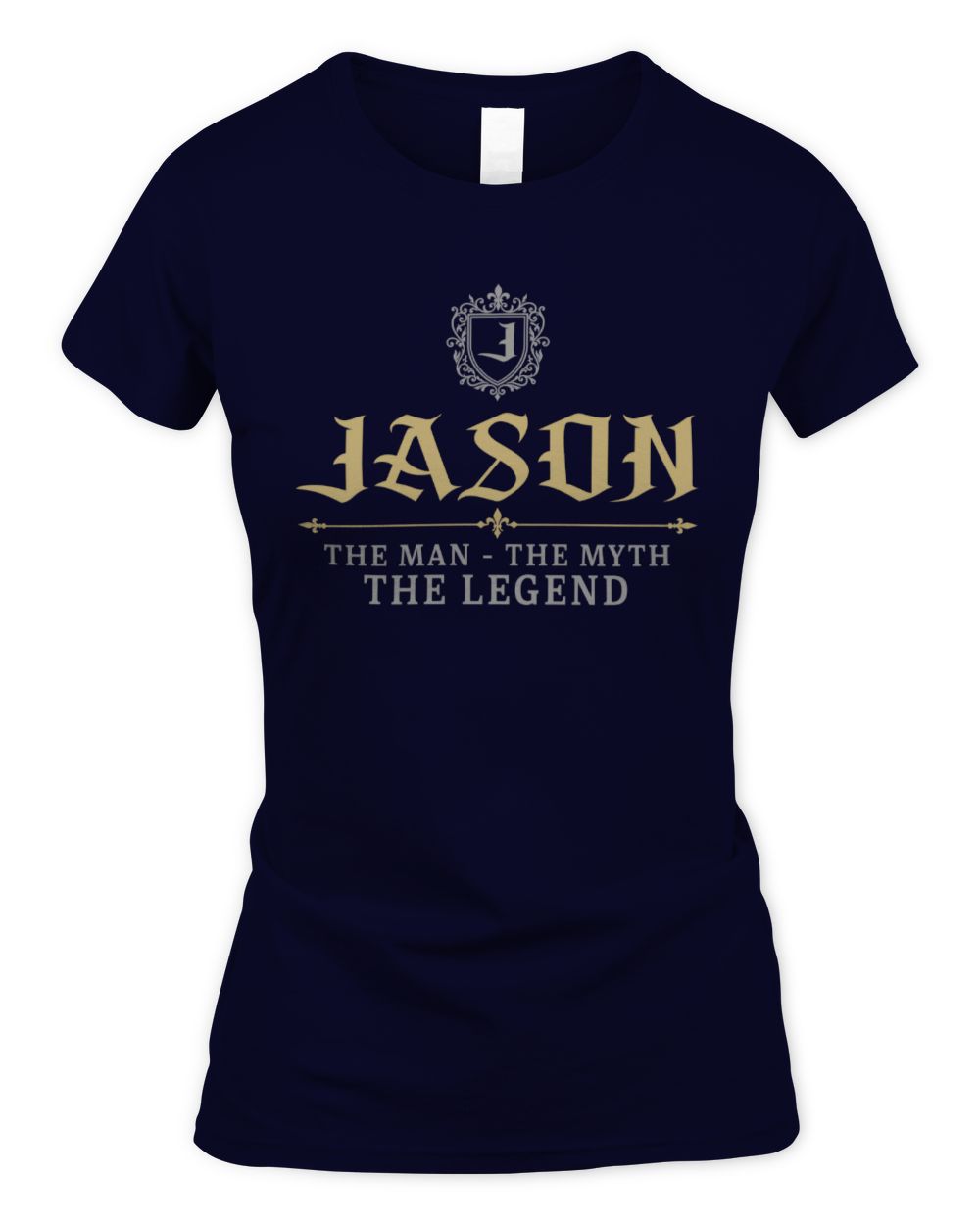 The Man The Myth The Legend Western Shirt JASON M1-78 / Women's Standard T-Shirt / navy