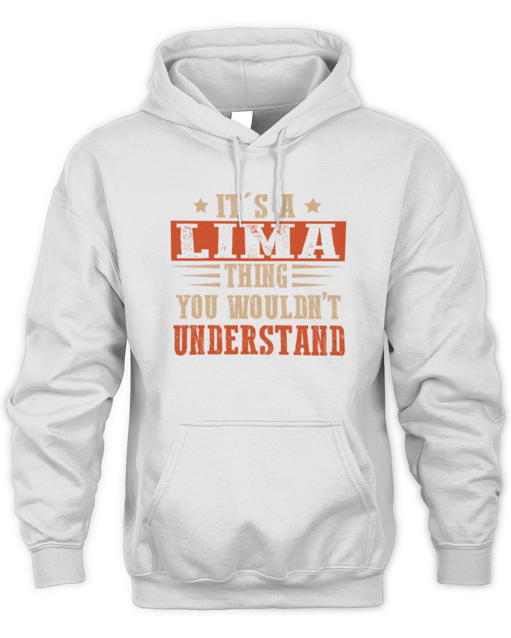 It's a Name Thing Personalized Funny Shirt LIMA M1-51 / Unisex Hoodie / white