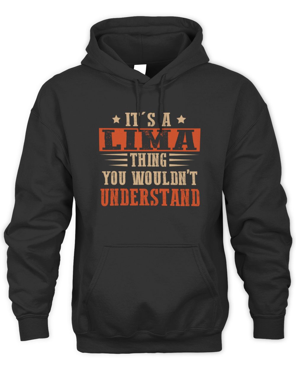 It's a Name Thing Personalized Funny Shirt LIMA M1-51 / Unisex Hoodie / black