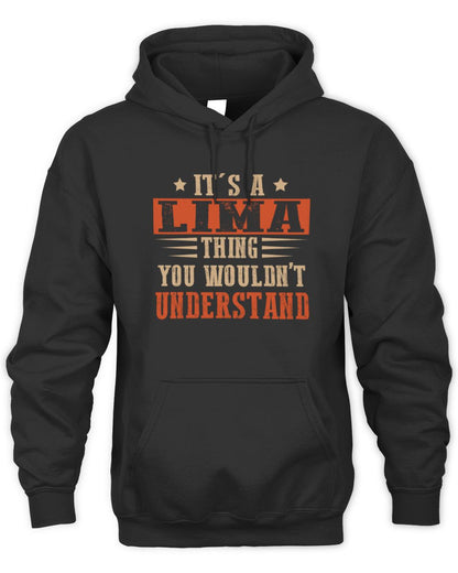 It's a Name Thing Personalized Funny Shirt LIMA M1-51 / Unisex Hoodie / black
