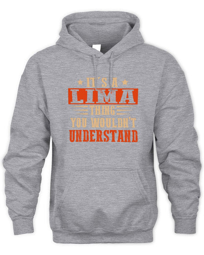 It's a Name Thing Personalized Funny Shirt LIMA M1-51 / Unisex Hoodie / sport grey