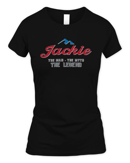 The Man The Myth The Legend Coors Light Beer T-Shirt JACKIE M1-S84 / Women's Standard T-Shirt / black