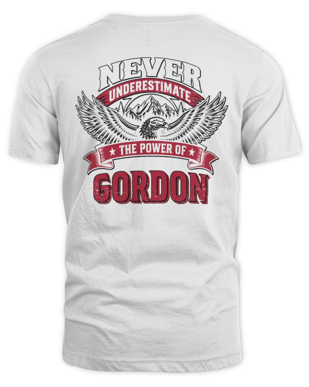 Never Underestimate Your Name Eagle Mountain Shirt GORDON M1-61 / Unisex Standard T-Shirt / white