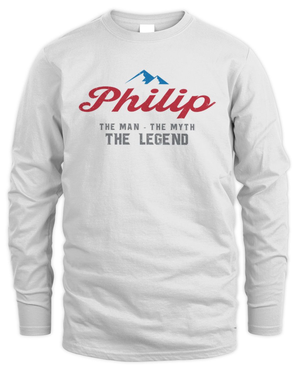 The Man The Myth The Legend Coors Light Beer T-Shirt PHILIP M1-S84 / Men's Long Sleeved T-Shirt / white