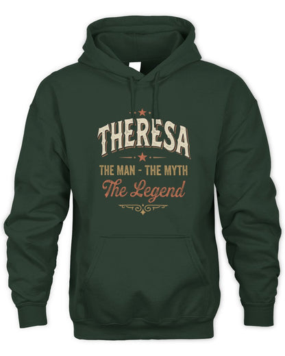 I'm Name I'm Not Rude I Just Have The Balls Funny T-Shirt THERESA M1-77 / Unisex Hoodie / forest green
