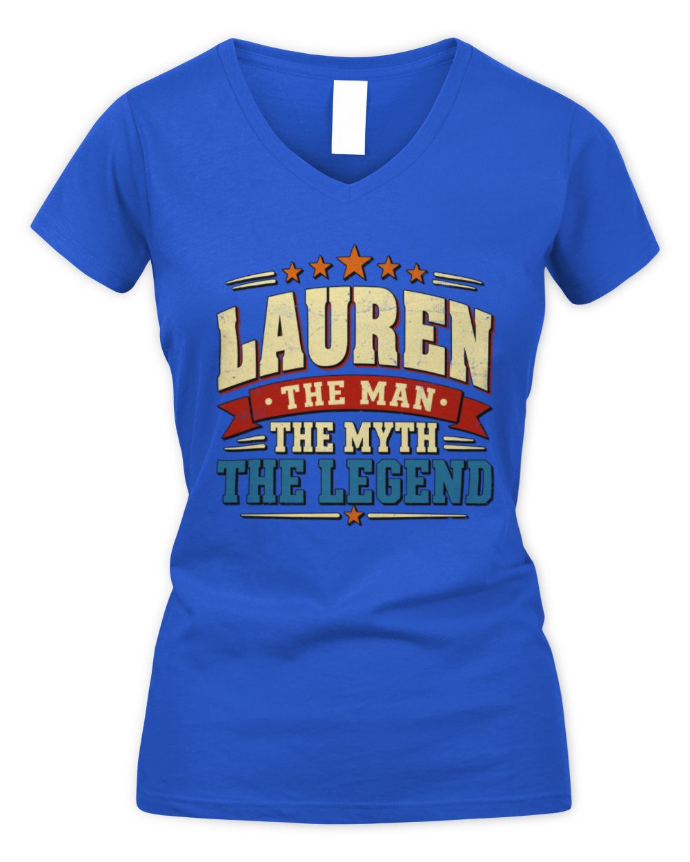 The Man The Myth The Legend Ribbon Vintage T-Shirt LAUREN M1-56 / Women's V-Neck T-Shirt / royal