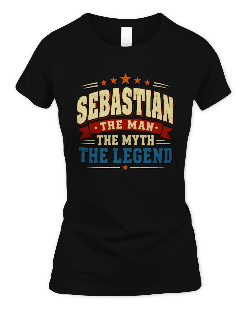 The Man The Myth The Legend Ribbon Vintage T-Shirt SEBASTIAN M1-56 / Women's Standard T-Shirt / black