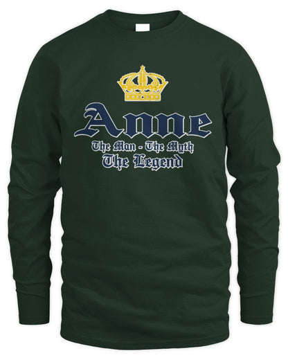 The Man The Myth The Legend Corona Beer T-Shirt ANNE M1-S83 / Men's Long Sleeved T-Shirt / forest green