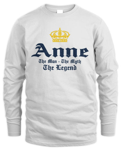 The Man The Myth The Legend Corona Beer T-Shirt ANNE M1-S83 / Men's Long Sleeved T-Shirt / white