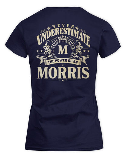 Never Underestimate Your Name Luxury Logo Shirt MORRIS M1-63 / Women's Standard T-Shirt / navy
